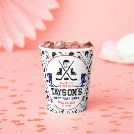 Het is Game Time Hockey 1e verjaardag partij Papieren Bekers