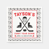 Het is Game Time Hockey 1e verjaardag partij Servet (Voorkant)