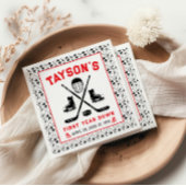 Het is Game Time Hockey 1e verjaardag partij Servet