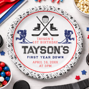 Het is Game Time Hockey 1e verjaardagsfeestje Papieren Bordje