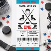 Het is Game Time Hockey Ticket 1e verjaardagsfeest Kaart
