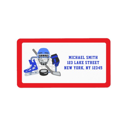 HET IS GAME TIME HOCKEY VERJAARDAG ETIKET (Voorkant)