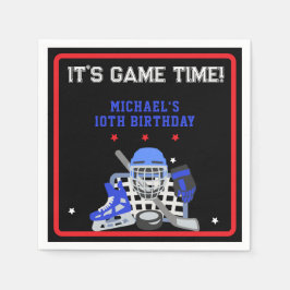 HET IS GAME TIME HOCKEY VERJAARDAG SERVET