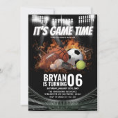 Het is Game Time Kind All Star Sports Verjaardag Kaart (Voorkant)