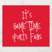 Het is Game Time Sport Fans Bier Etiket (Enkel label)