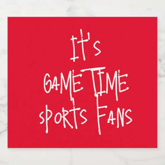 Het is Game Time Sport Fans Bier Etiket (Enkel label)