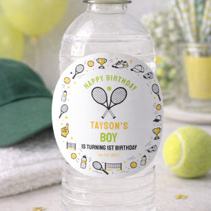 Het is Game Time Tennis 1e verjaardag – Leuk voor  Ronde Sticker