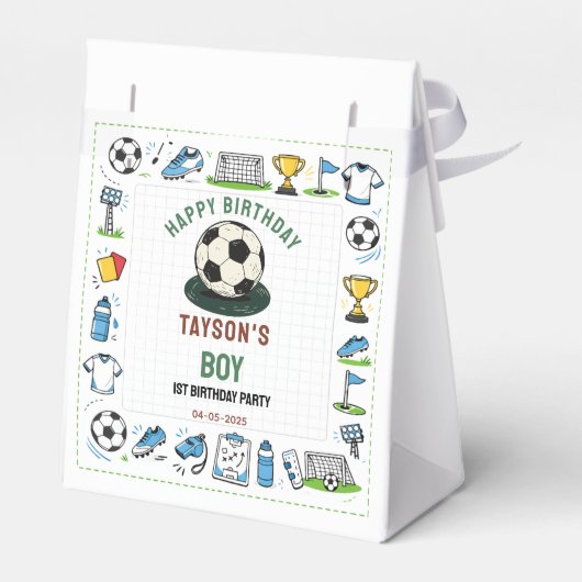 Het is Game Time Voetbal 1e Verjaardag – Leuke Kin Bedankdoosjes (Achterkant)