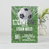 Het is Game Time Voetbal Sportverjaardag Kaart (Staand voorkant)