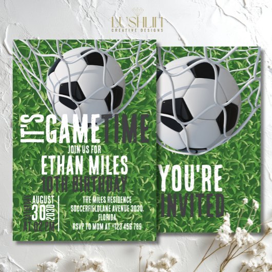 Het is Game Time Voetbal Sportverjaardag Kaart