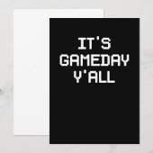 Het is Gameday Y'all Football & gaming Kaart (Voorkant / Achterkant)