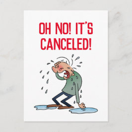 Het is Geannuleerd de Uitgestelde Cartoon van de G Briefkaart