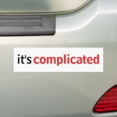 Het is gecompliceerd bumpersticker (Op auto)