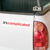 Het is gecompliceerd bumpersticker (Op Truck)