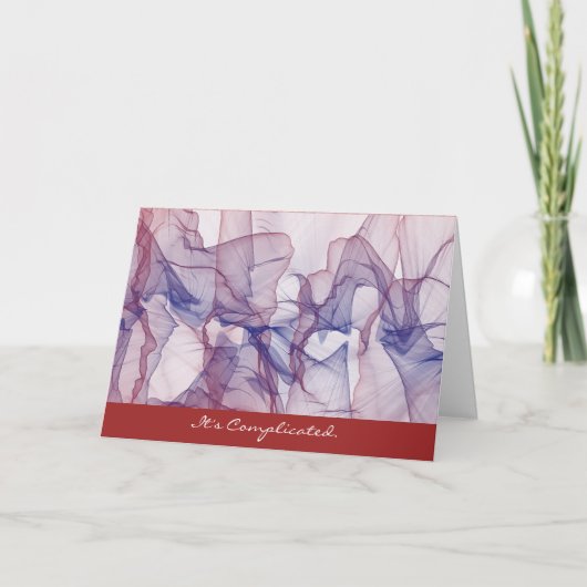 Het is gecompliceerd Wenskaart van de Liefde Kaart (Voorkant)