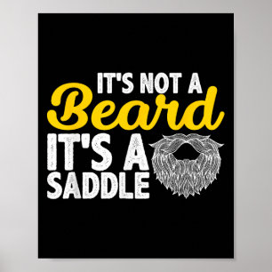 Het is geen baard, het is een zadel - grappige baa poster