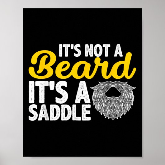 Het is geen baard, het is een zadel - grappige baa poster (Voorkant)