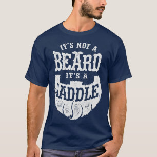 Het is geen baard, het is een zadelbruine Man die T-shirt