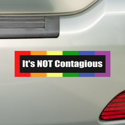 Het is geen besmettelijke Bumpersticker (Op auto)