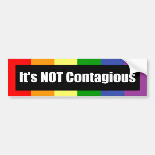 Het is geen besmettelijke Bumpersticker