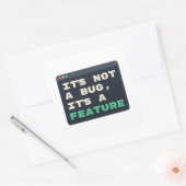 Het is geen bug, het is een functie Coder humor Vierkante Sticker (Envelop)