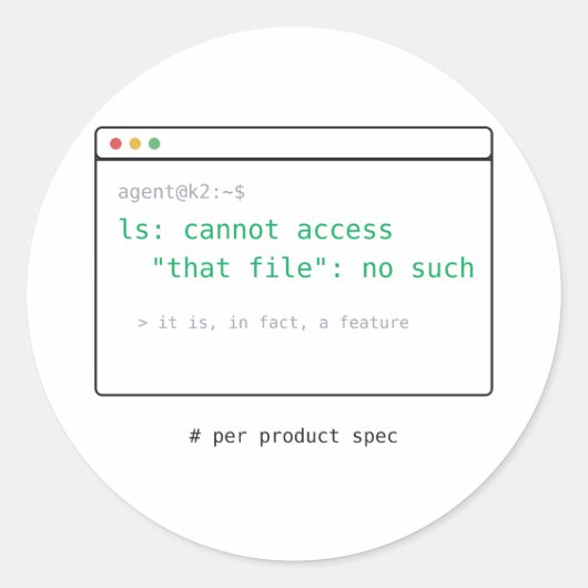Het is geen bug, het is een functie - Dev Sticker (Voorkant)