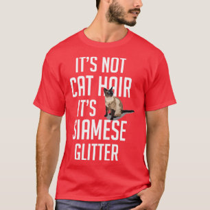 Het is geen Cat Hair, het Siamese glitter Cat Funn T-shirt