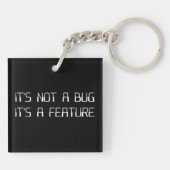 Het is geen Coding Bug Het is een Programmeringsfu Sleutelhanger (Achterkant)