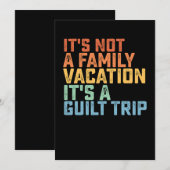 Het is geen familievakantie, het is een schuldreis kaart (Voorkant / Achterkant)