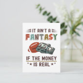 Het is geen Fantastische zaak als het geld echt is Briefkaart (Staand voorkant)