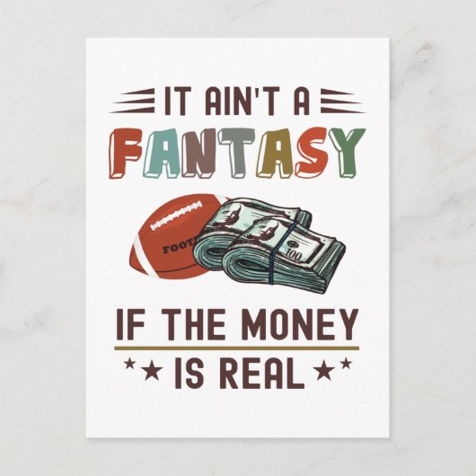 Het is geen Fantastische zaak als het geld echt is Briefkaart (Voorkant)