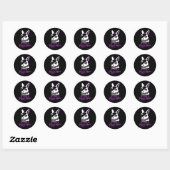 Het is geen fase mama grappige emo paashaas ronde sticker (Vel)
