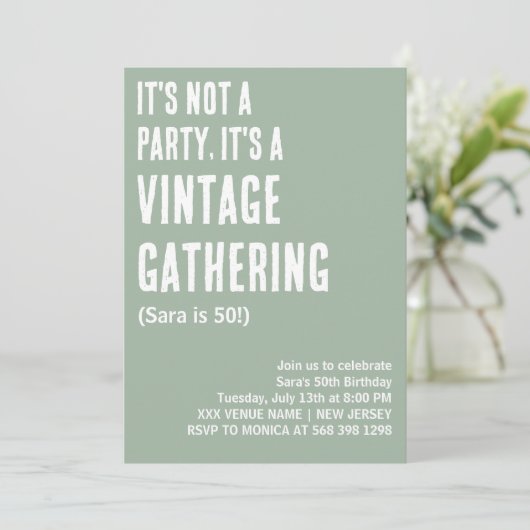 HET IS GEEN FEEST, HET IS EEN VERJAARDAG KAART (Staand voorkant)