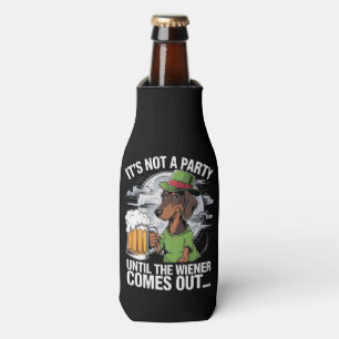 Het Is Geen Feest Tot Dachshund Iers Bier Wiener Flesjeskoeler