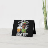 Het Is Geen Feest Tot Dachshund Iers Bier Wiener Kaart (Voorkant)