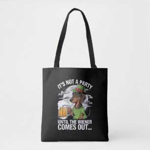 Het Is Geen Feest Tot Dachshund Iers Bier Wiener Tote Bag