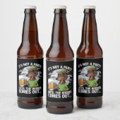 Het is geen feest tot Dachshund Irish Beer Wiener Bier Etiket (Flessen)