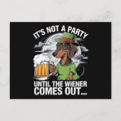 Het is geen feest tot Dachshund Irish Beer Wiener Briefkaart (Voorkant)