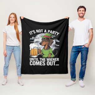 Het is geen feest tot Dachshund Irish Beer Wiener Fleece Deken