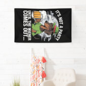 Het is geen feest tot Dachshund Irish Beer Wiener Spandoek (Insitu)