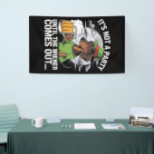 Het is geen feest tot Dachshund Irish Beer Wiener Spandoek (Beurs)