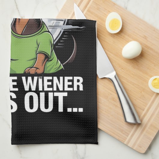 Het is geen feest tot Dachshund Irish Beer Wiener Theedoek (Quarter Fold)