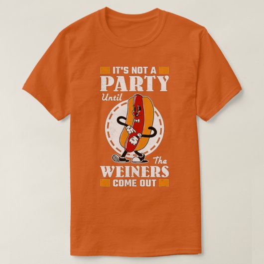 Het is geen feest tot de vrouw komt, BBQ H T-shirt (Design voorkant)