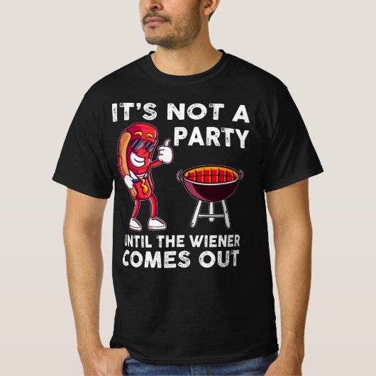 Het is geen feest tot de vrouw komt, grappig t-shirt (Voorkant)