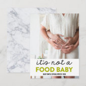 Het is geen food Baby Funny Zwangerschap Aankondigingskaart (Voorkant / Achterkant)