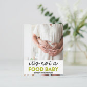Het is geen food Baby Funny Zwangerschap Aankondigingskaart (Staand voorkant)