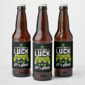 Het is geen geluk dat het Skill Gaming St Patrick' Bier Etiket (Flessen)