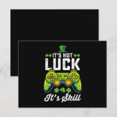 Het is geen geluk dat het Skill Gaming St Patrick' Briefkaart (Voorkant / Achterkant)