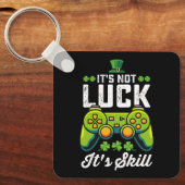 Het is geen geluk dat het Skill Gaming St Patrick' Sleutelhanger (Voorkant)