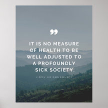 Het is geen gezondheidsmaatregel - Jiddu Krishnamu